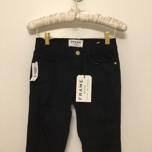 Frame Black Ripped Jeans
